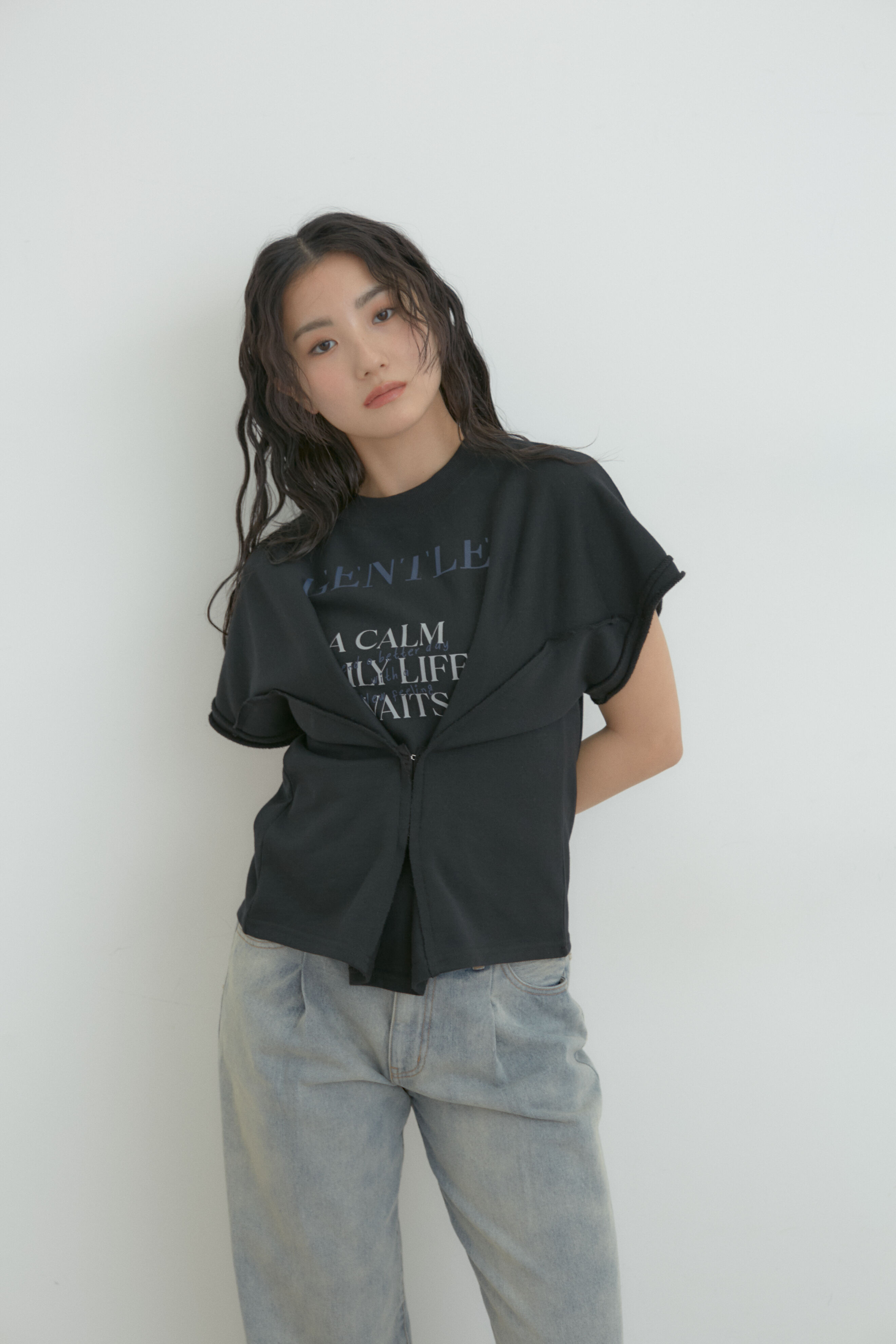 VIS「【セットアップ対応】裏毛スウェットフロントホックプルオーバー【洗える】」|スウェット・ジャージ|