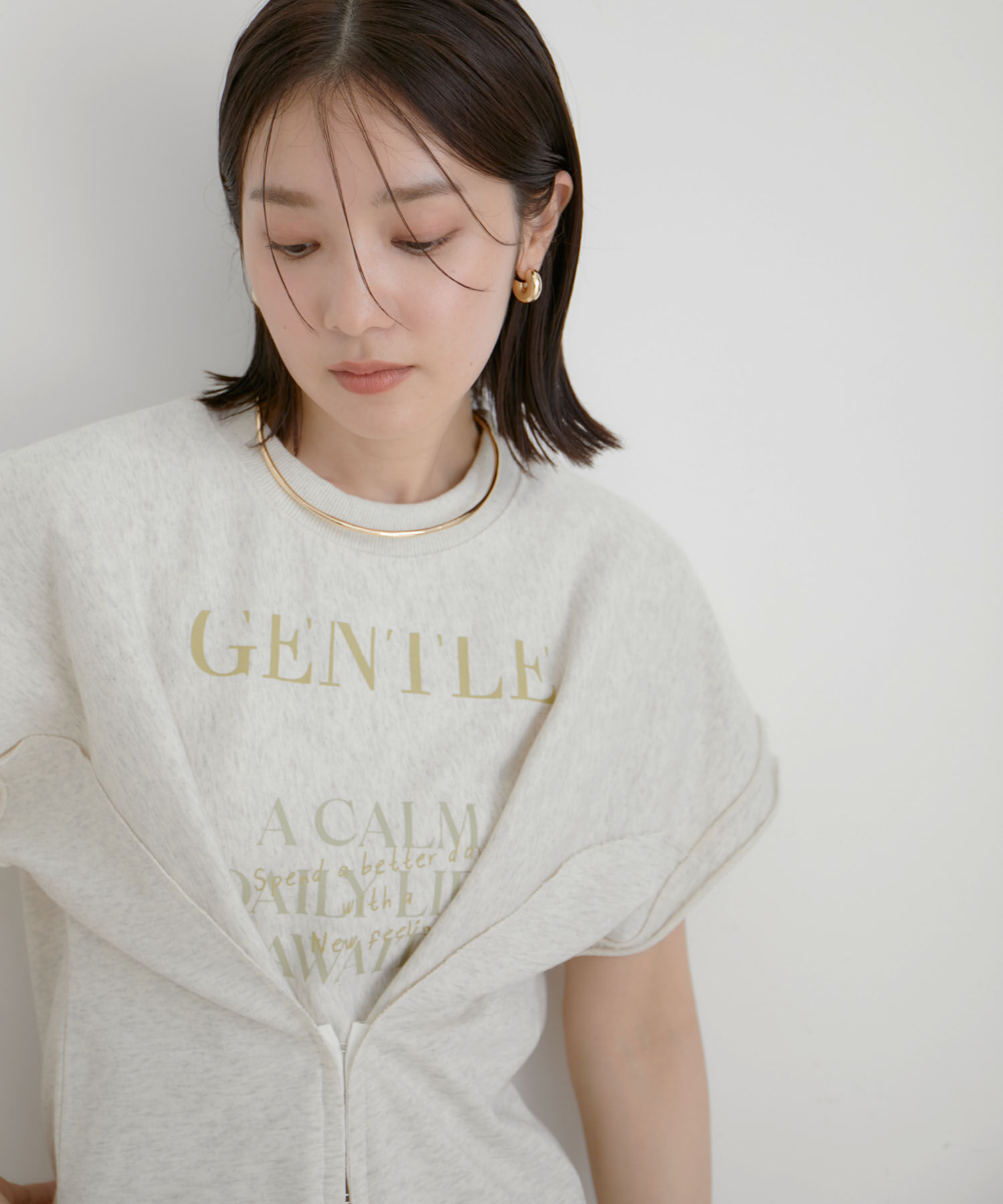 VIS「【セットアップ対応】裏毛スウェットフロントホックプルオーバー【洗える】」|スウェット・ジャージ|