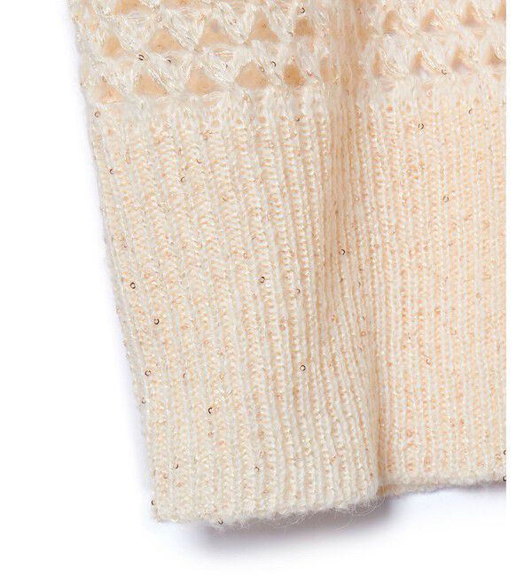 VIS「モヘアライクメッシュスパンコールニットプルオーバー」|ニット・セーター|