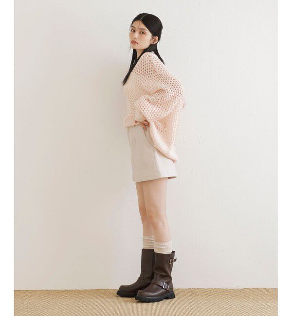 VIS「モヘアライクメッシュスパンコールニットプルオーバー」|ニット・セーター|