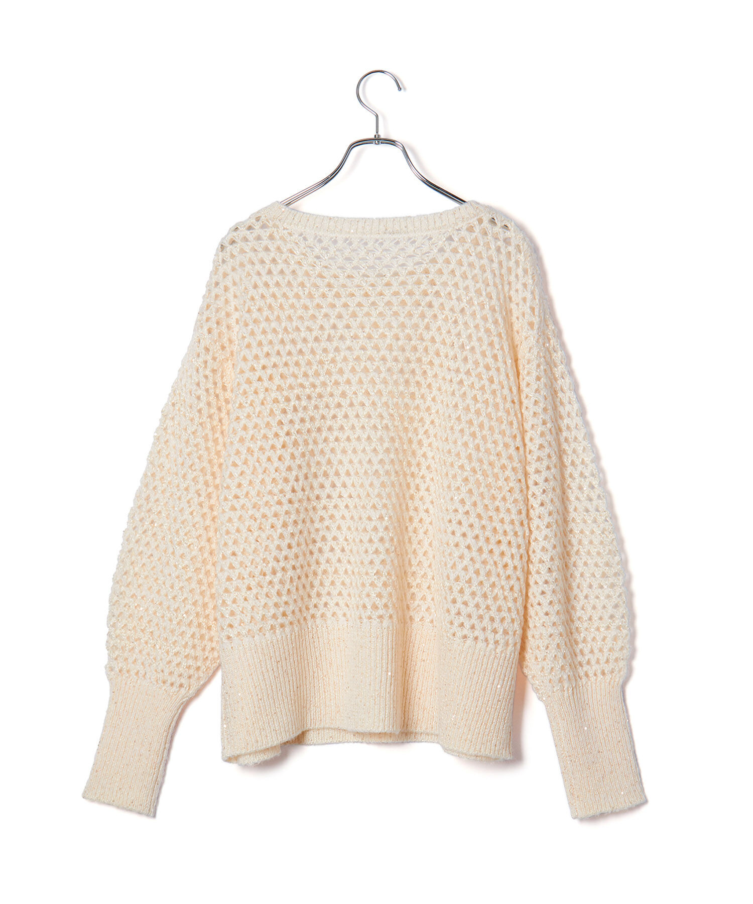 VIS「モヘアライクメッシュスパンコールニットプルオーバー」|ニット・セーター|