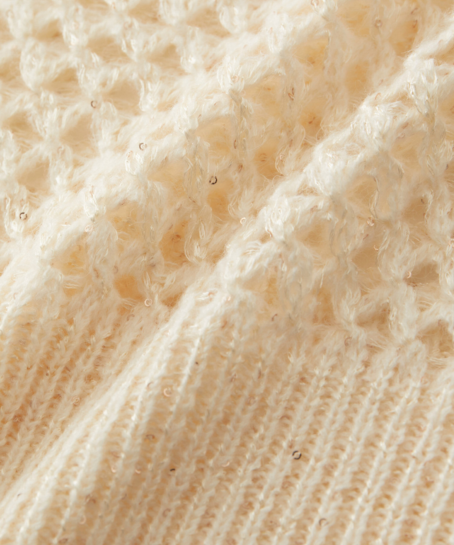 VIS「モヘアライクメッシュスパンコールニットプルオーバー」|ニット・セーター|