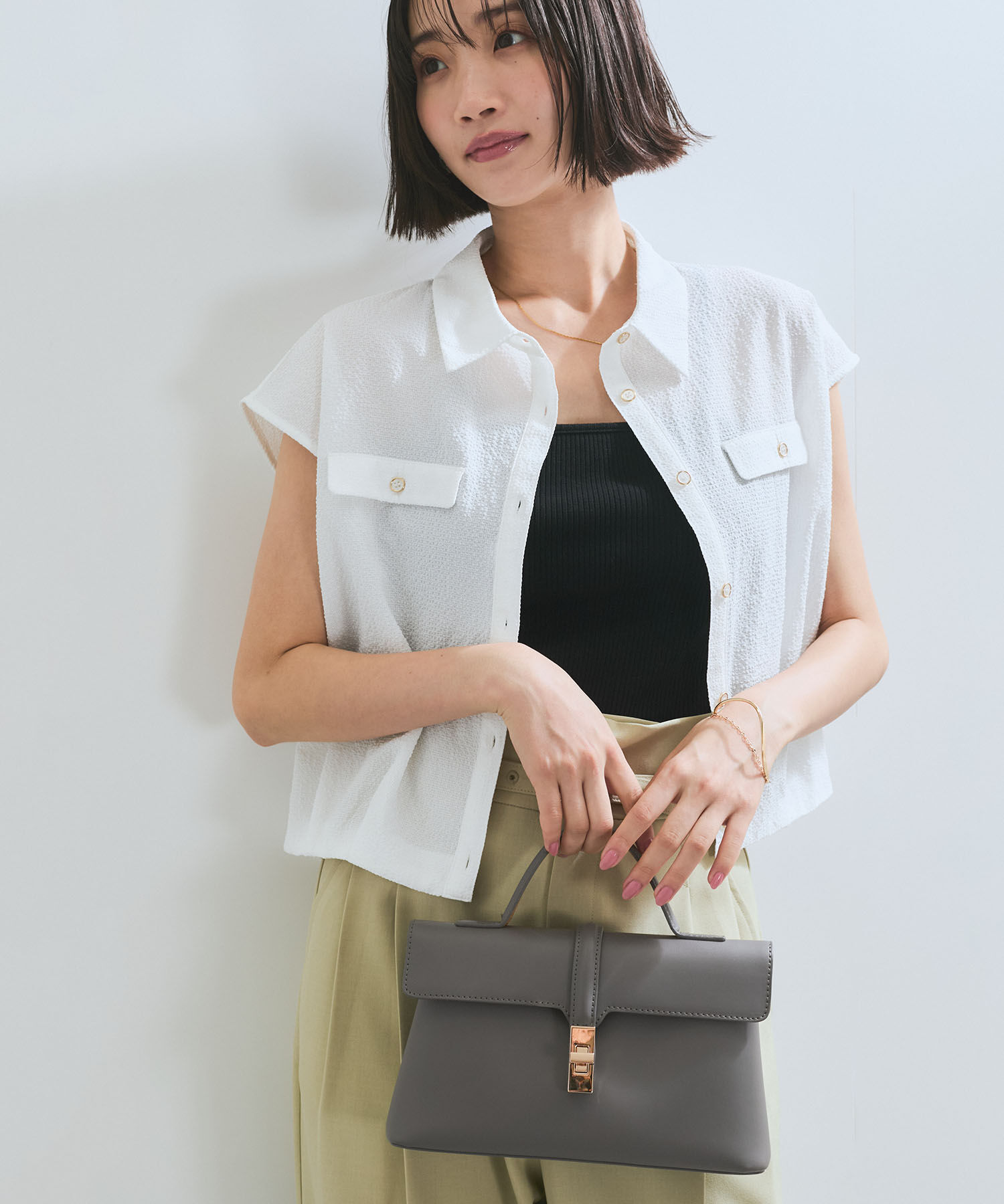 VIS「【新色追加】【2WAY】ひねり金具ワンハンドルミニショルダーバッグ」|ショルダー・メッセンジャー|