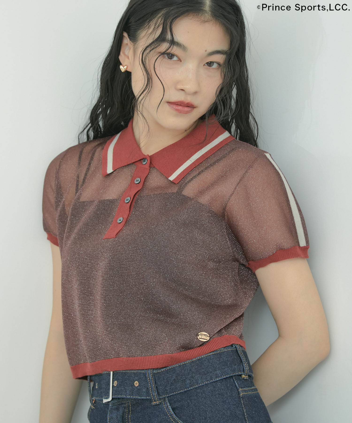 VIS「【Prince】VIS別注ラメシアーポロシャツ」|ポロシャツ|