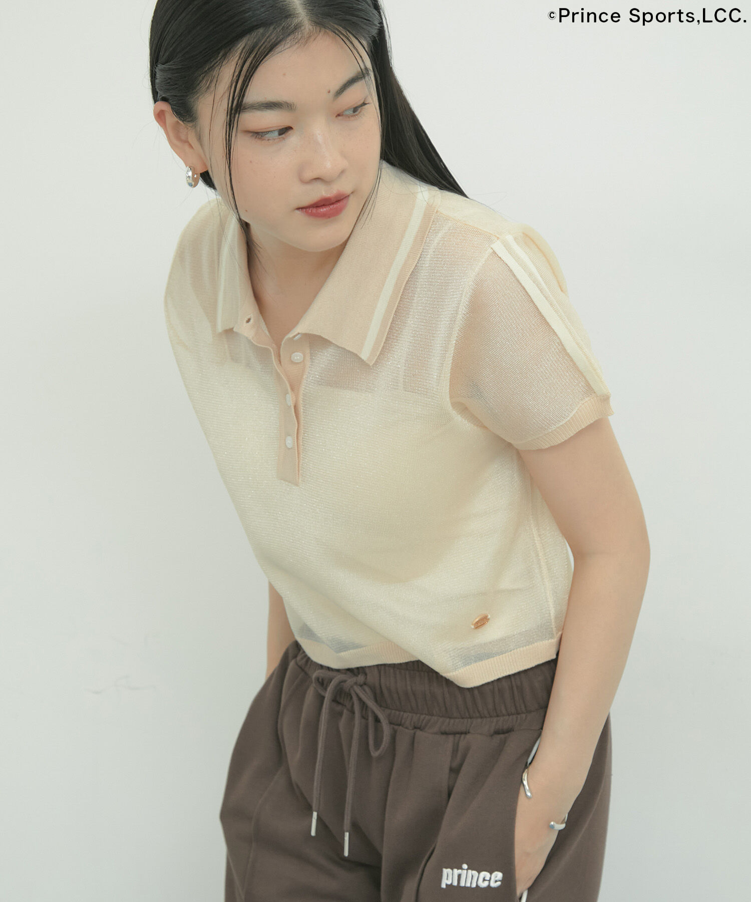 VIS「【Prince】VIS別注ラメシアーポロシャツ」|ポロシャツ|