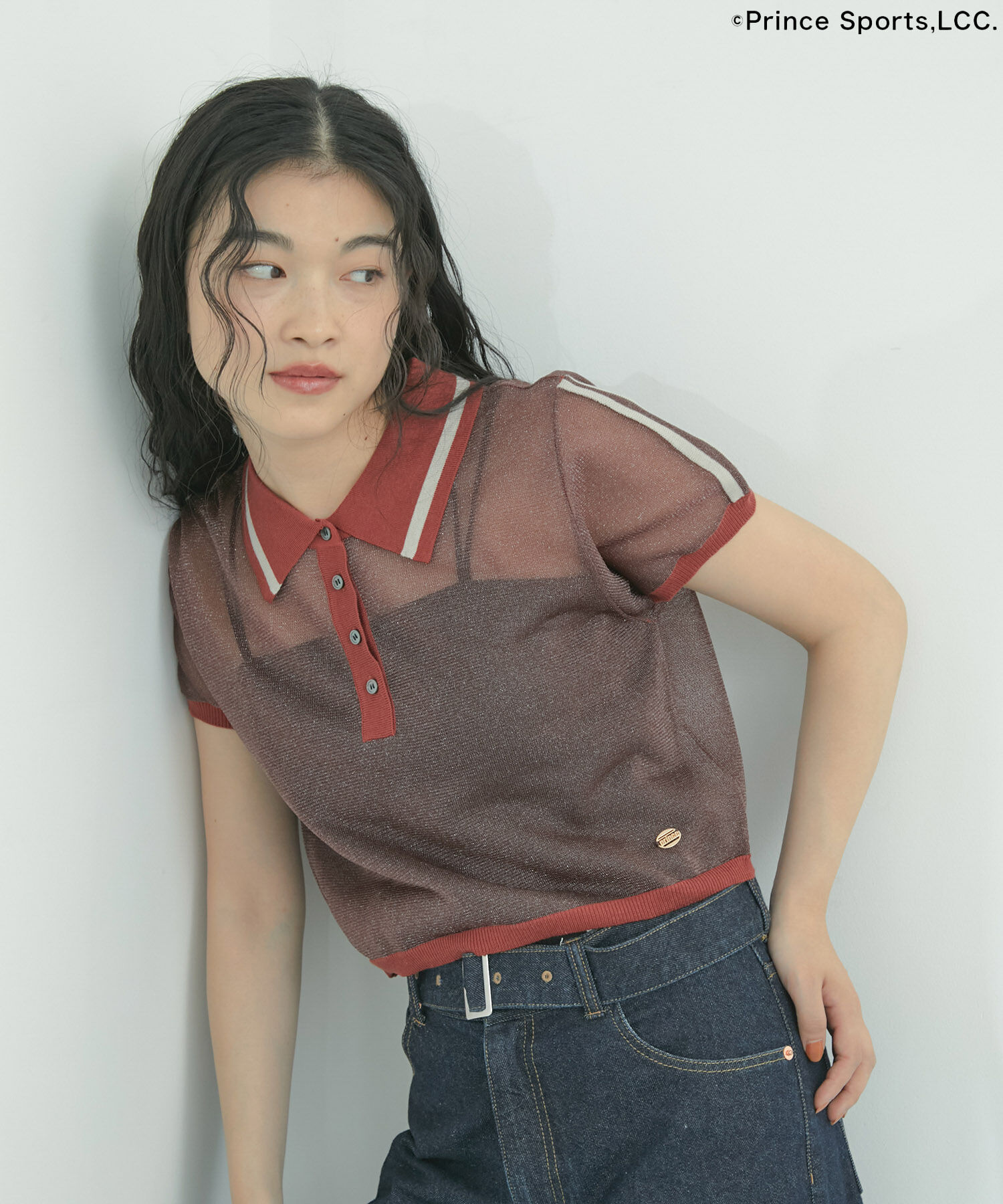 VIS「【Prince】VIS別注ラメシアーポロシャツ」|ポロシャツ|