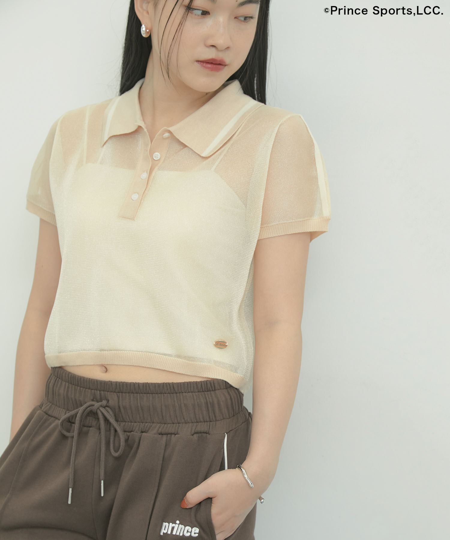 VIS「【Prince】VIS別注ラメシアーポロシャツ」|ポロシャツ|