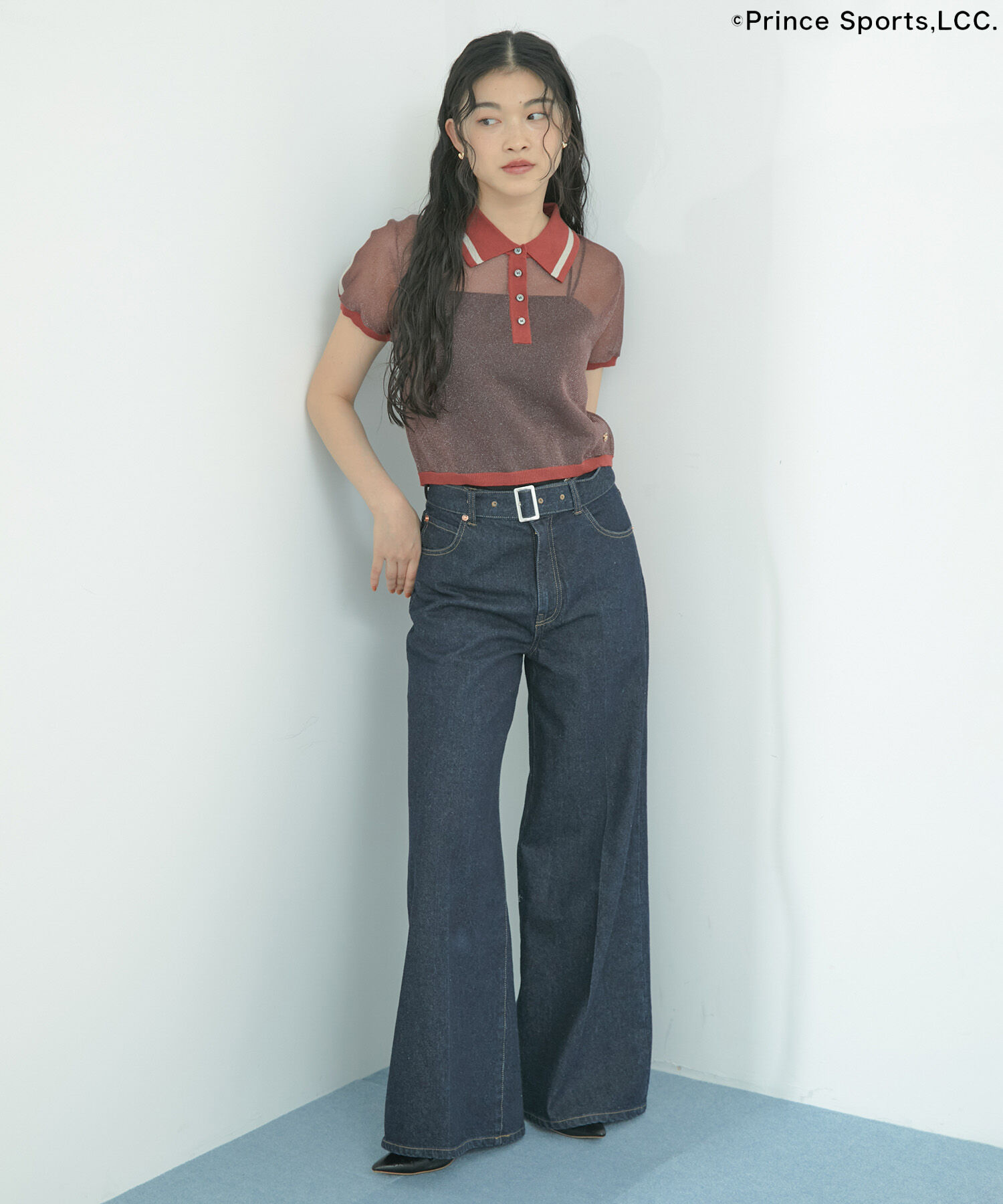 VIS「【Prince】VIS別注ラメシアーポロシャツ」|ポロシャツ|