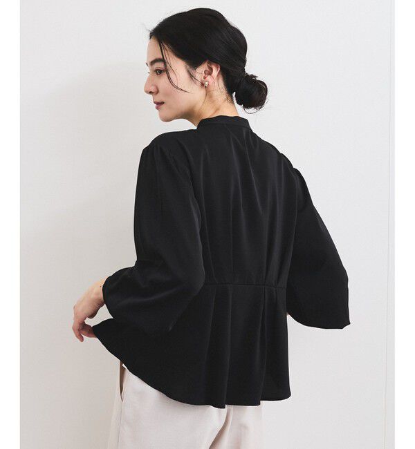 VIS「【洗える】ウエストタックブラウス」|シャツ・ブラウス|