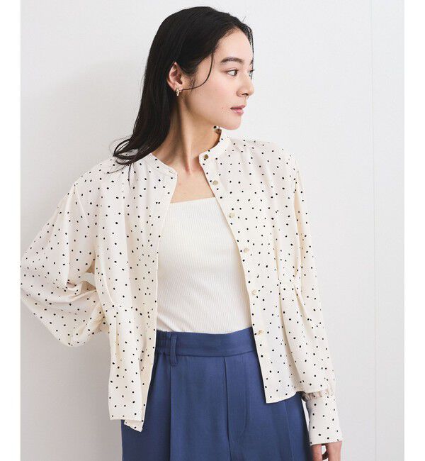 VIS「【洗える】ウエストタックブラウス」|シャツ・ブラウス|