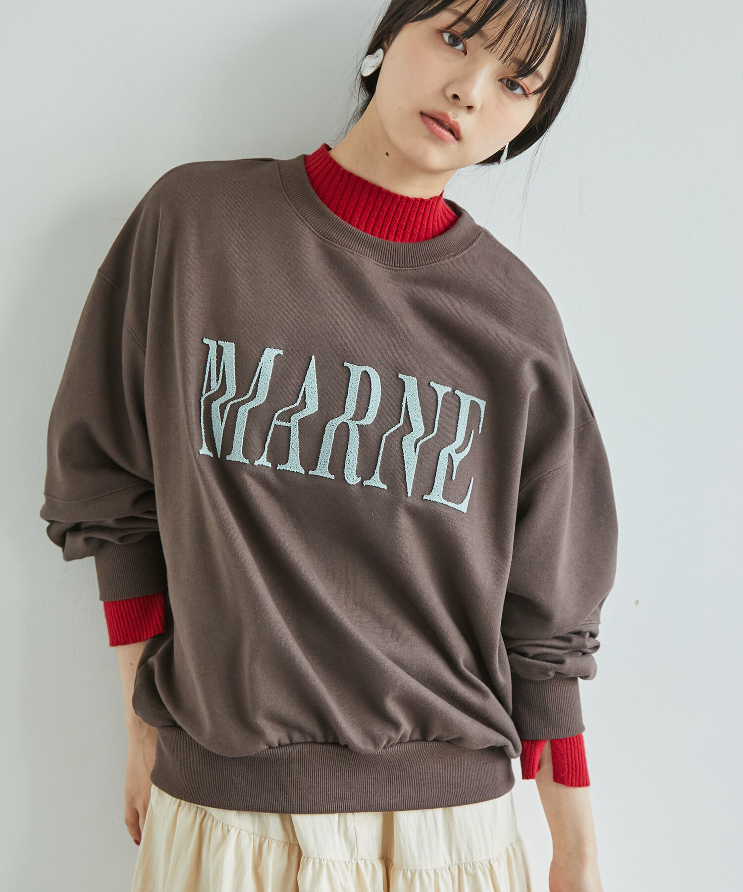 VIS「【新色追加】リブニットプチハイネックプルオーバー【低身長向けサイズ有】」|ニット・セーター|