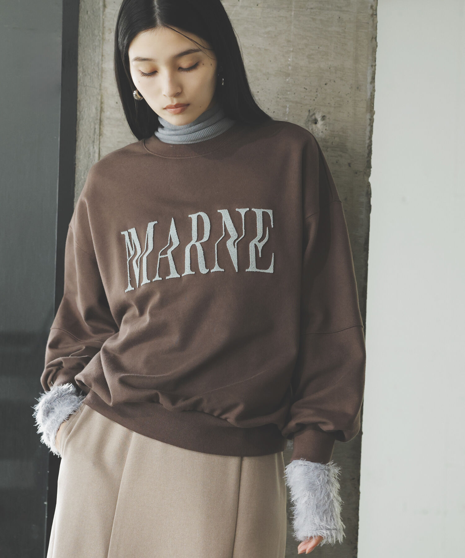 VIS「【新色追加】【選べる4色】裏毛スウェットプルオーバー」|スウェット・ジャージ|ダークブラウン(20)