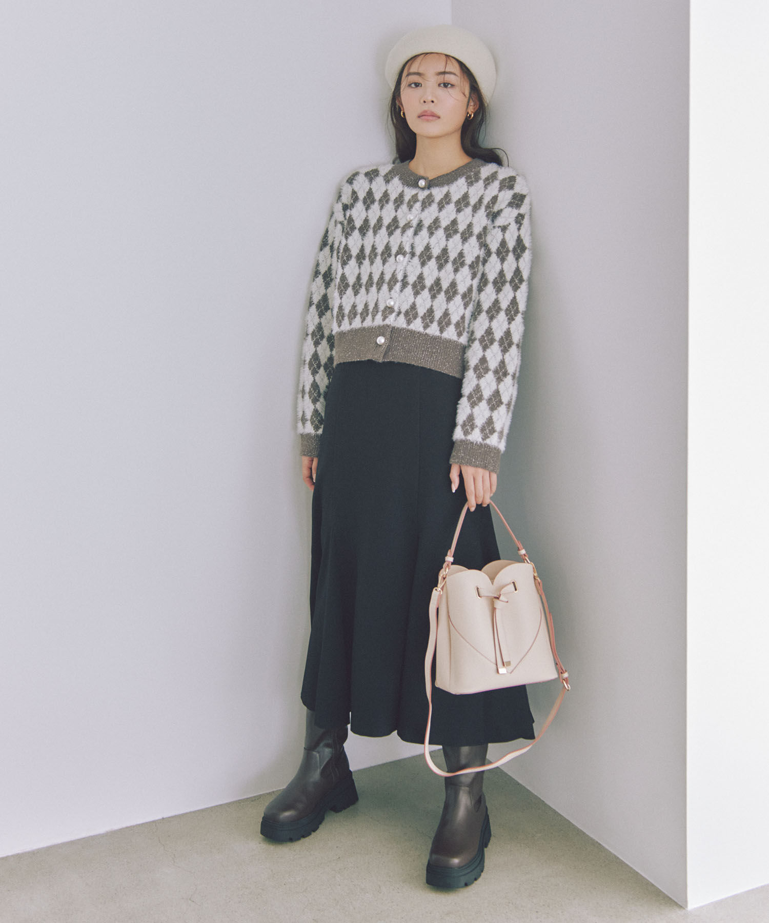 VIS「美easyウーリッシュバックレースアップマーメイドSK」|スカート|