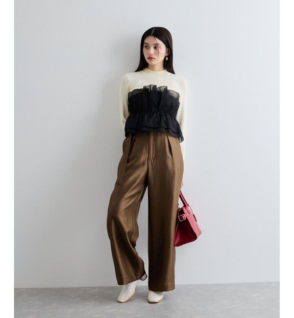 VIS「旬なレイヤードスタイルが叶う！ビスチェドッキングニット/洗える」|ニット・セーター|