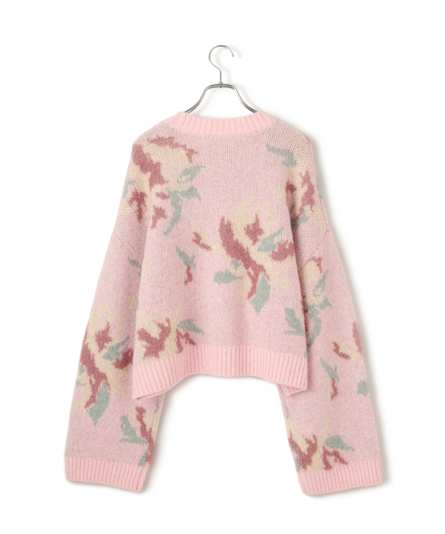 VIS「フラワージャガードニットプルオーバー」|ニット・セーター|