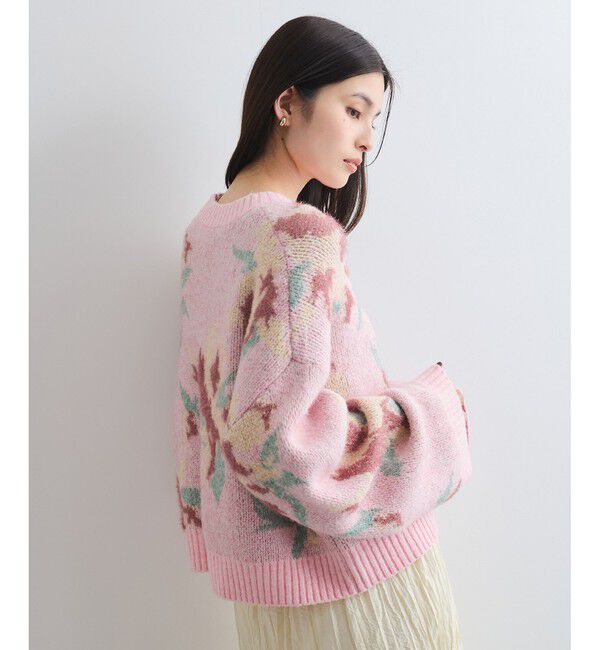 VIS「フラワージャガードニットプルオーバー」|ニット・セーター|