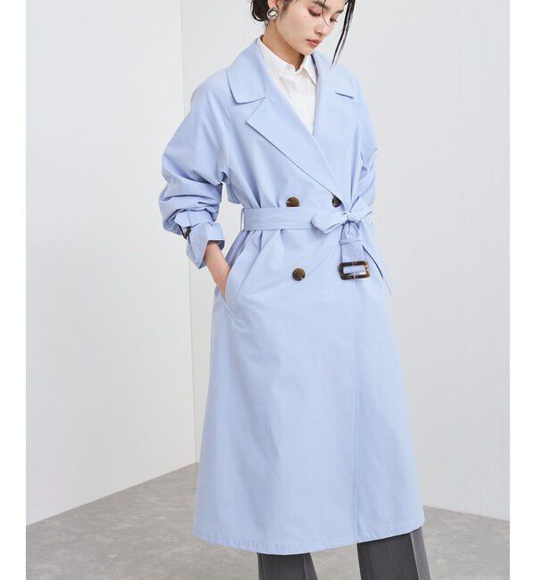 VIS「【定番人気】【撥水/UVケア】後ろタックトレンチコート スプリングコート」|トレンチコート|