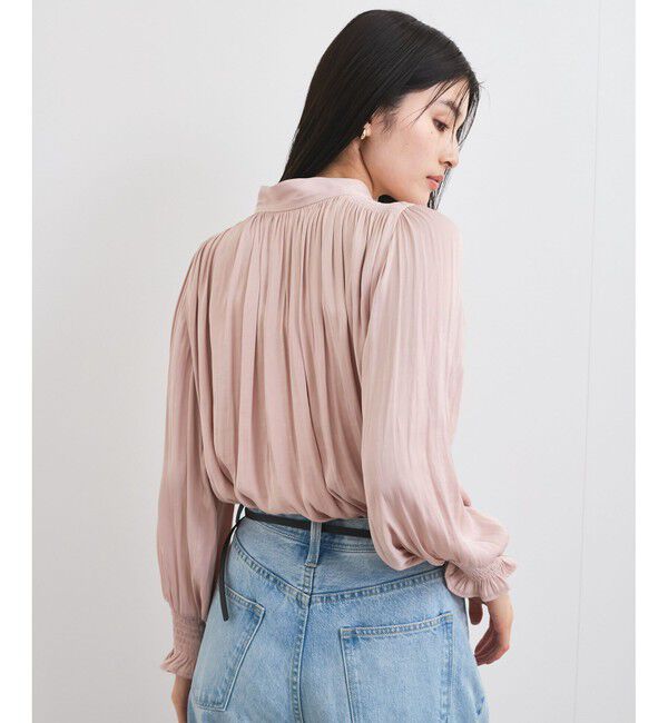 VIS「【前後2WAY】割繊ボウタイブラウス【洗える】」|シャツ・ブラウス|