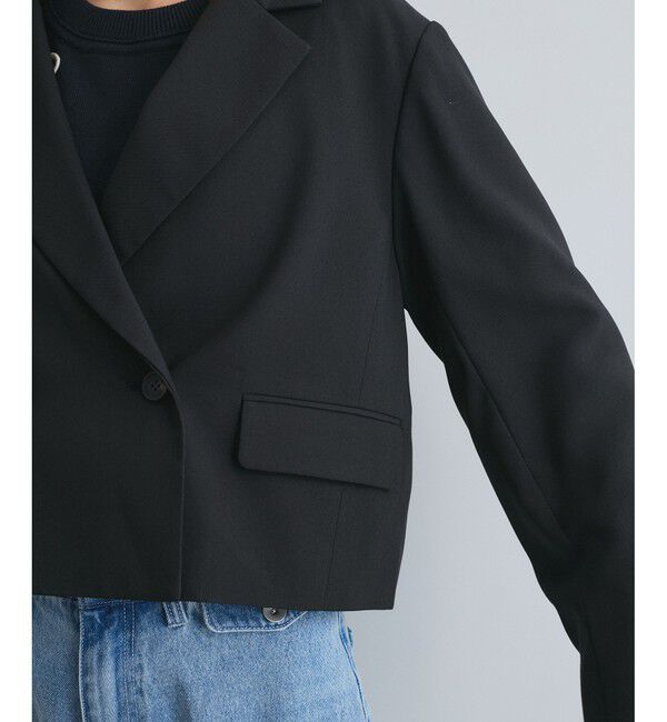 VIS「【洗える】ダブルショートジャケット」|テーラードジャケット|