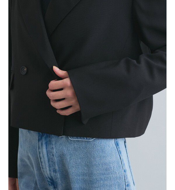 VIS「【洗える】ダブルショートジャケット」|テーラードジャケット|