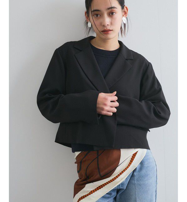 VIS「【洗える】ダブルショートジャケット」|テーラードジャケット|