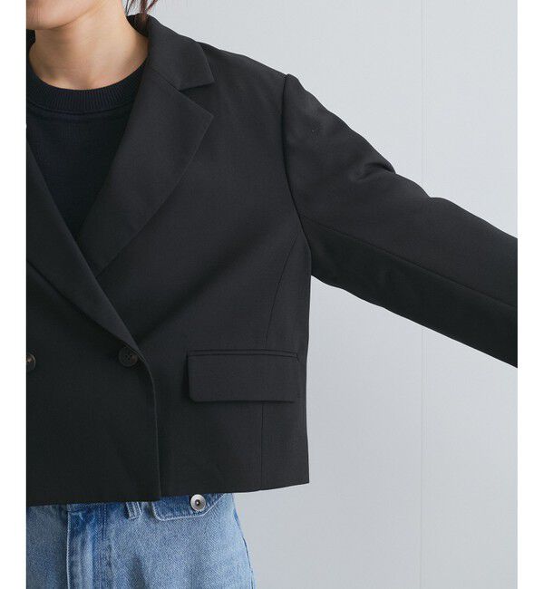 VIS「【洗える】ダブルショートジャケット」|テーラードジャケット|