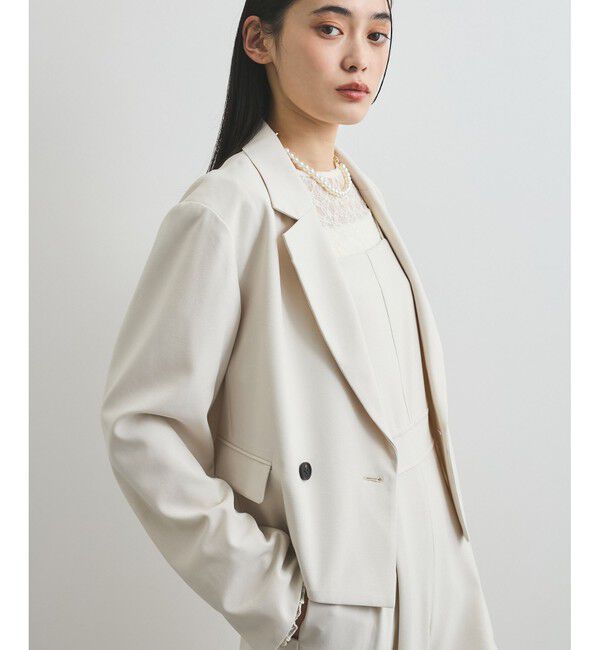 VIS「【洗える】ダブルショートジャケット」|テーラードジャケット|