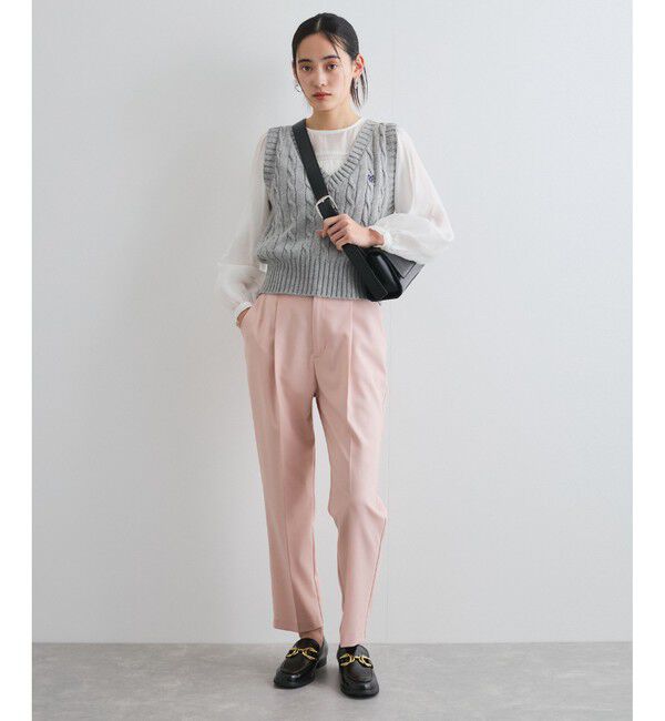 VIS「【洗える】シャーリングブラウス」|シャツ・ブラウス|