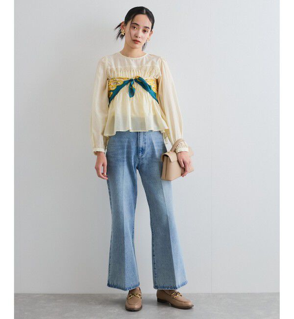 VIS「【洗える】シャーリングブラウス」|シャツ・ブラウス|