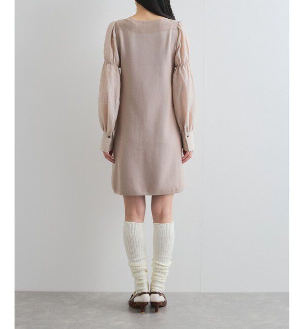 VIS「【洗える】ニットドッキングAラインミニワンピース」|ワンピース|