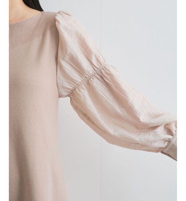 VIS「【洗える】ニットドッキングAラインミニワンピース」|ワンピース|