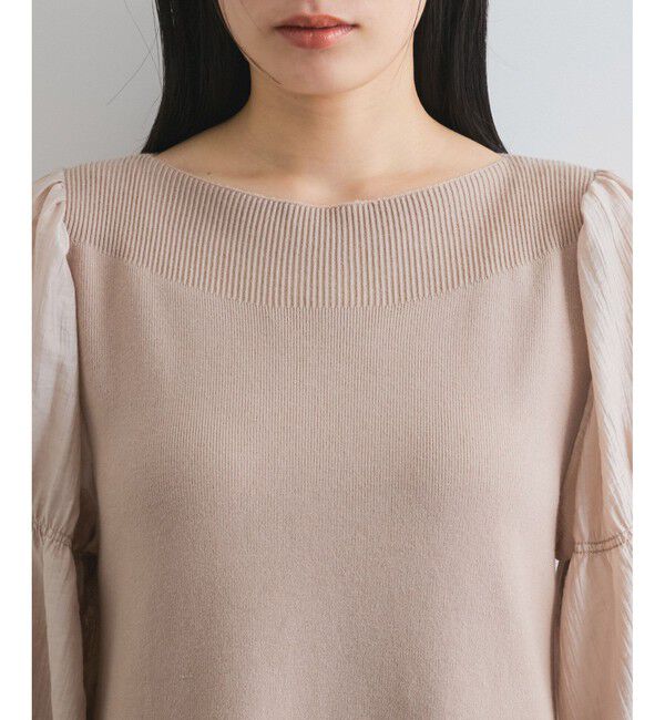 VIS「【洗える】ニットドッキングAラインミニワンピース」|ワンピース|