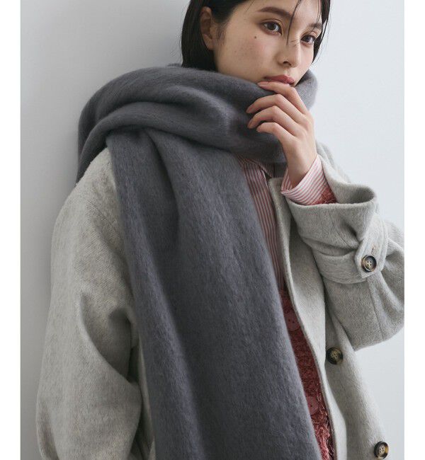 VIS「ふっくら柔らか無地フリンジストール」|ストール|