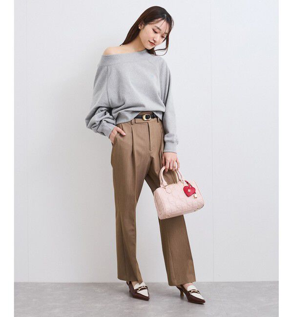 VIS「【2WAY】ワンオフショルダー胸刺繍スウェットプルオーバー」|スウェット・ジャージ|