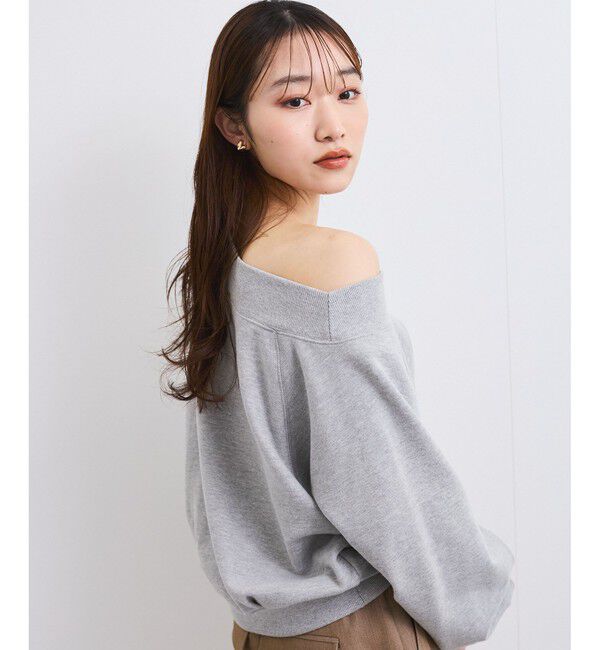 VIS「【2WAY】ワンオフショルダー胸刺繍スウェットプルオーバー」|スウェット・ジャージ|