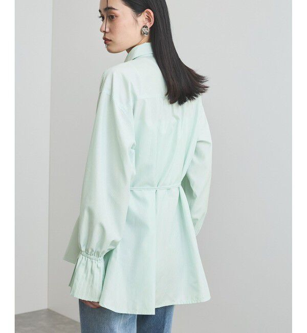 VIS「【洗える】プリーツスリーブフレアーシャツ」|シャツ・ブラウス|