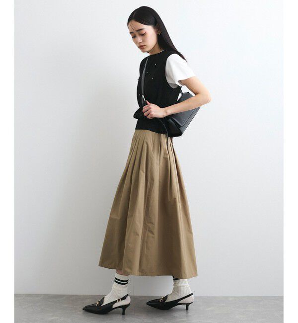 VIS「フラワーモチーフニットベスト」|ベスト・ジレ|