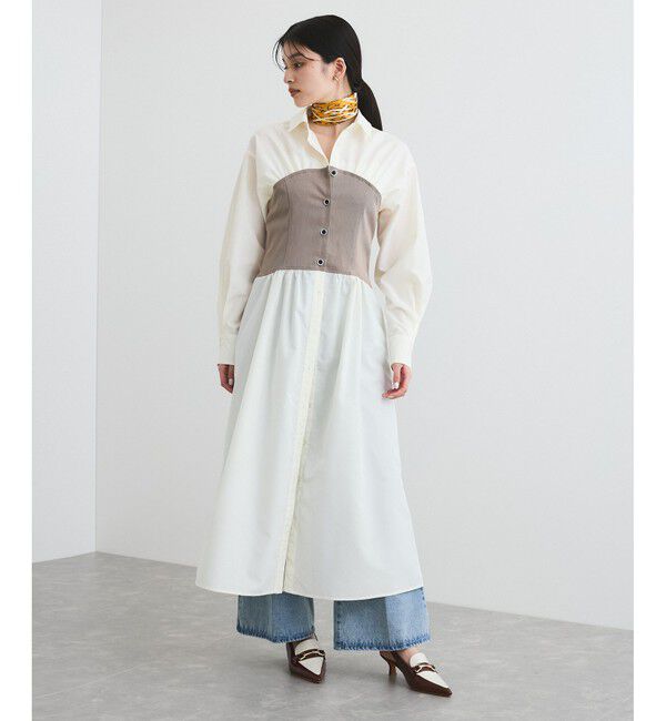 VIS「【洗える】ビスチェドッキングライクワンピース」|ワンピース|