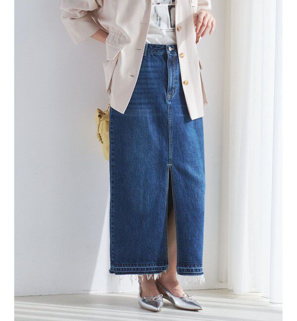 VIS「【洗える】アイラインウォシュデニムスカート」|スカート|