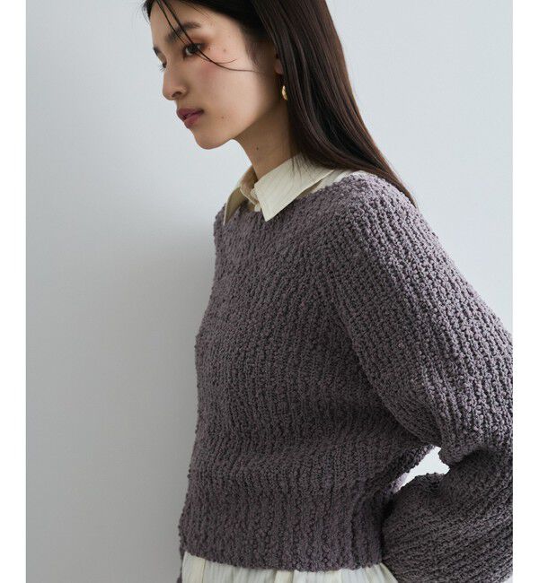 VIS「ユルネックポコポコヤーンニットプルオーバー」|ニット・セーター|