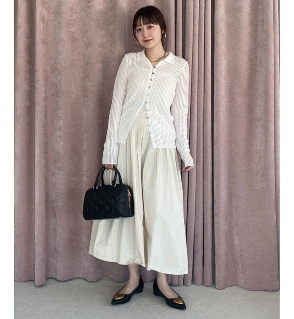 VIS「シアーポロ襟リブカーディガン」|カーディガン|