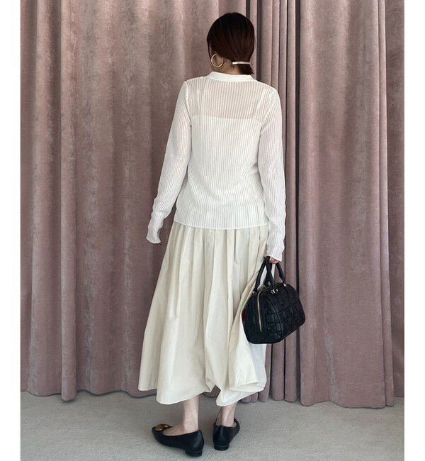 VIS「シアーポロ襟リブカーディガン」|カーディガン|