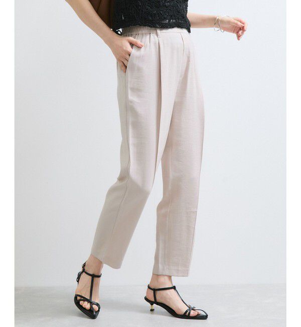 VIS「【接触冷感/洗える】 リラックステーパードパンツ」|チノ|