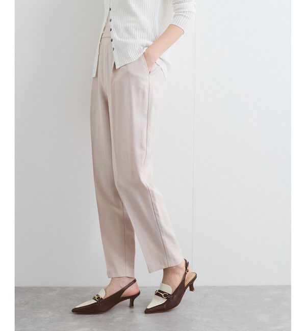 VIS「【接触冷感/洗える】 リラックステーパードパンツ」|チノ|