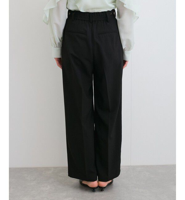 VIS「美easyリネンライクワイドパンツ/イージーケア・接触冷感・セットアップ対応」|スラックス|