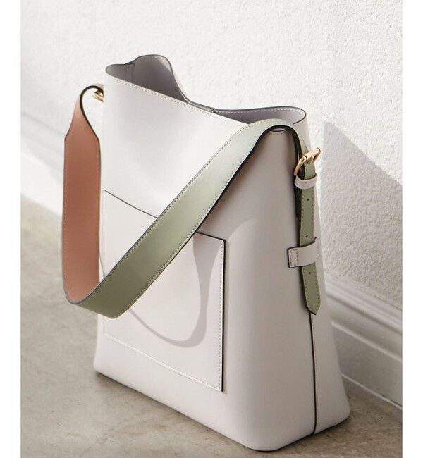 VIS「【新色追加】【A4収納】リバーシブルハンドルワンショルダーバッグ」|トートバッグ|ライトグレー(08)