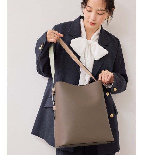 VIS「【新色追加】【A4収納】リバーシブルハンドルワンショルダーバッグ」|トートバッグ|グレーサブ(09)