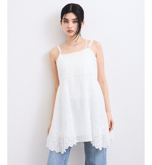 VIS「カットワークレースキャミミニワンピース」|ワンピース|