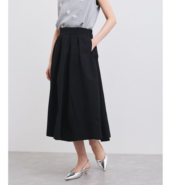 VIS「【洗える】サッカータックフレアースカート」|スカート|クロメイン