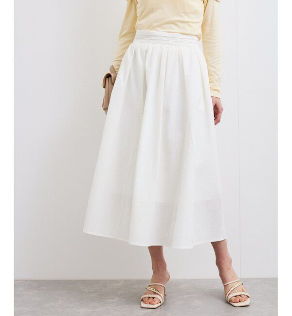 VIS「【洗える】サッカータックフレアースカート」|スカート|